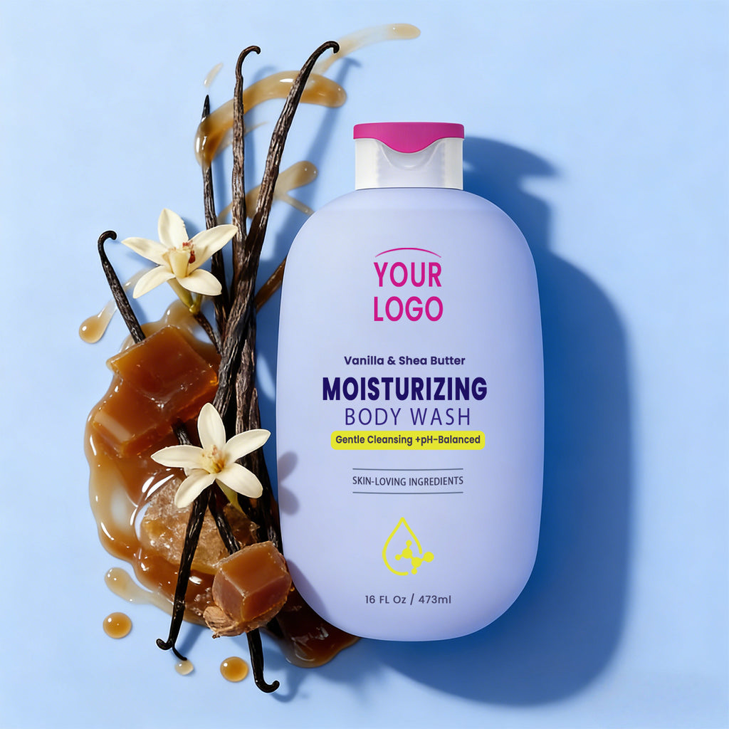 Private Label Vanilla Shea Butter Moisturizing Body Wash pH Balanced