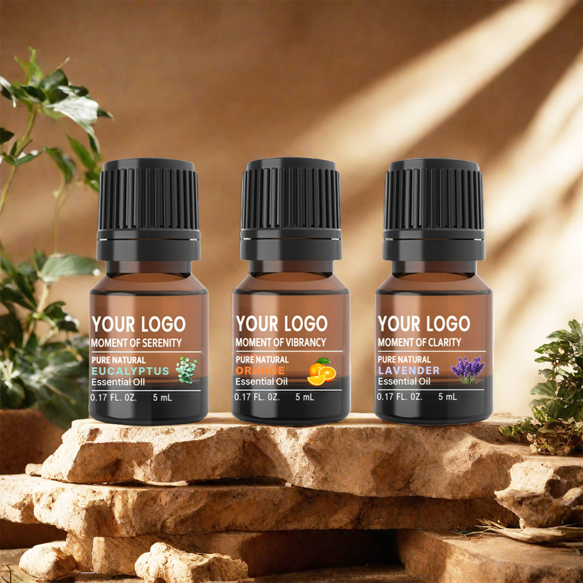 Private Label Pure Essential Oil Series Grapefruit Tea Tree Rose Organic