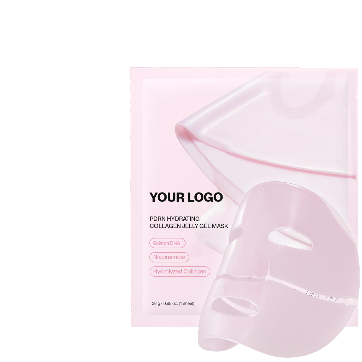 Private Label PDRN Face Mask Collagen Jelly Gel Mask Glass Glow