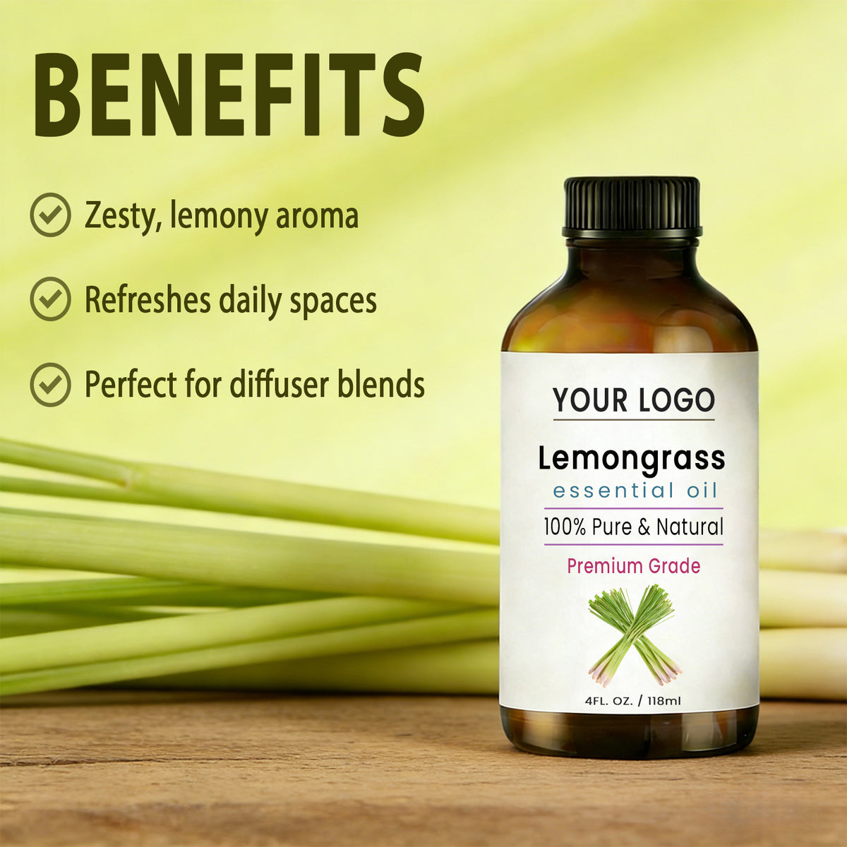 Private Label Lemongrass Essential Oil 100% Pure Natural Premium Grade OEM