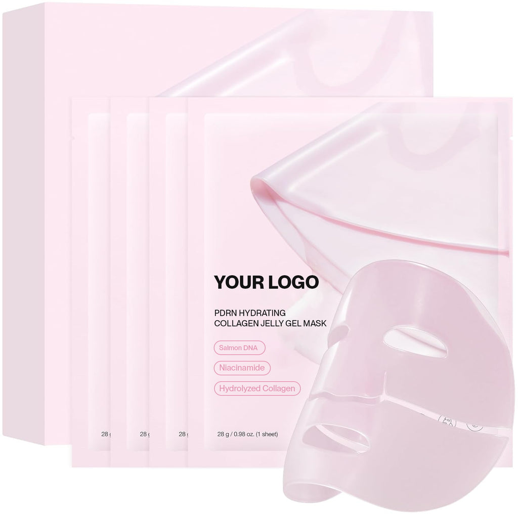 Private Label PDRN Face Mask Collagen Jelly Gel Mask Glass Glow