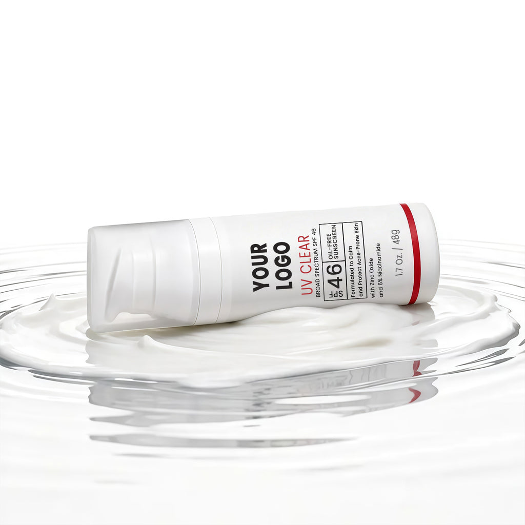 Private Label Oil Free Sunscreen Zinc Oxide SPF 46 Niacinamide UV Clear