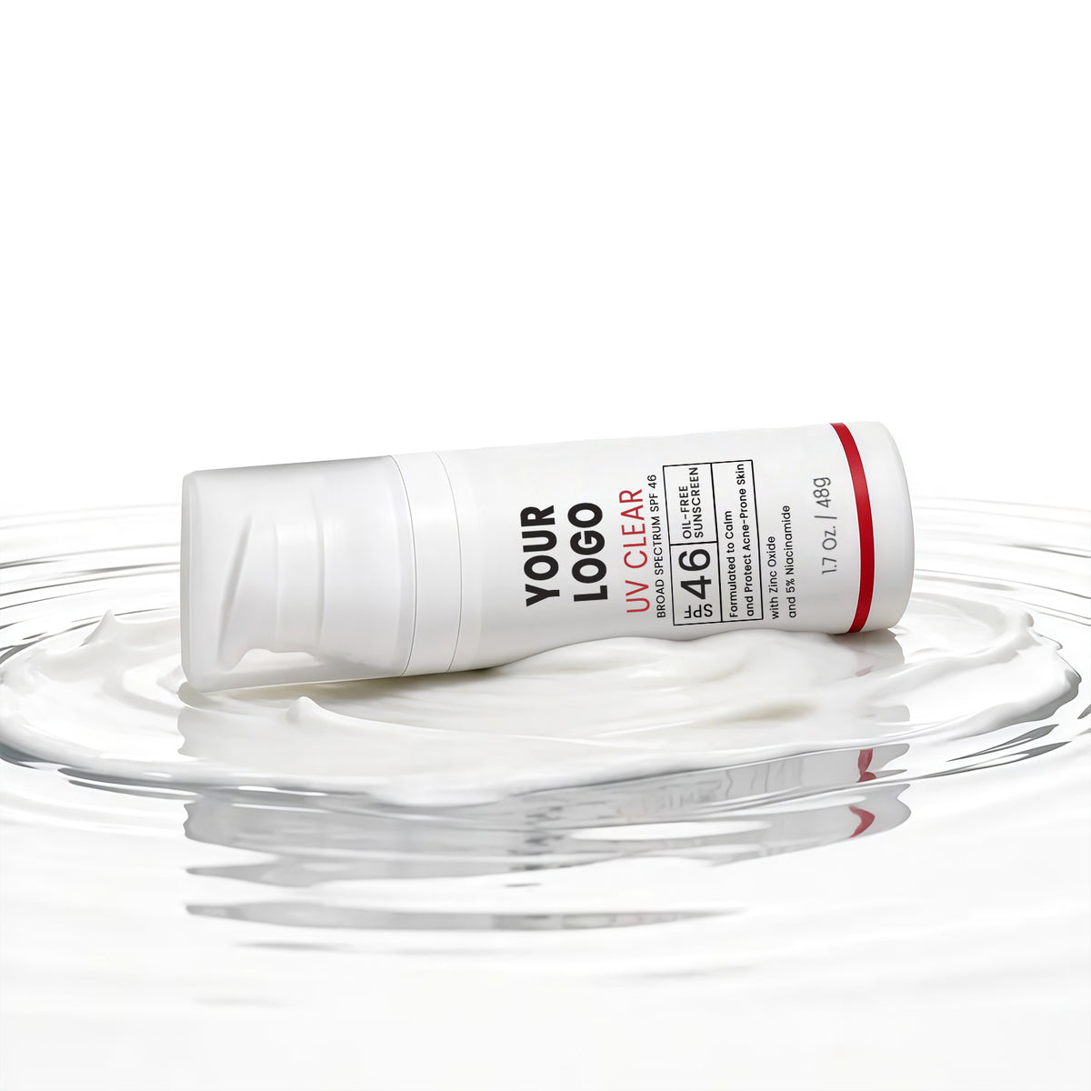 Private Label Oil Free Sunscreen Zinc Oxide SPF 46 Niacinamide UV Clear