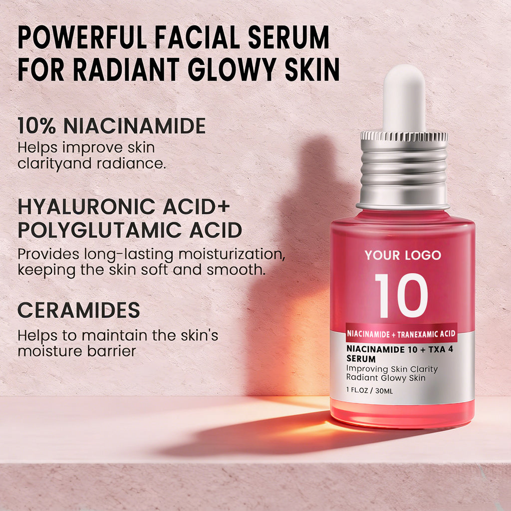 Private Label Niacinamide 10 TXA 4 Serum Brightening Glow Facial Serum