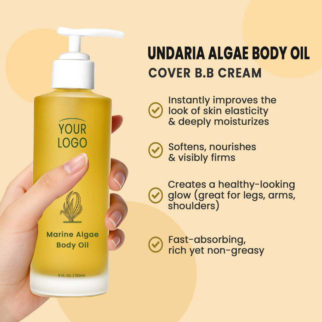 Private Label Undaria Algae Body Oil Cover BB Cream Marine Firming Glow