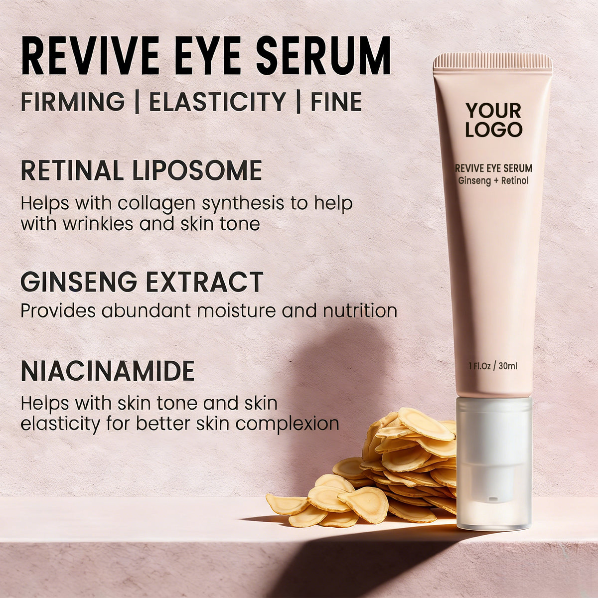 Private Label Revive Eye Serum Retinal Ginseng Firming Eye Serum