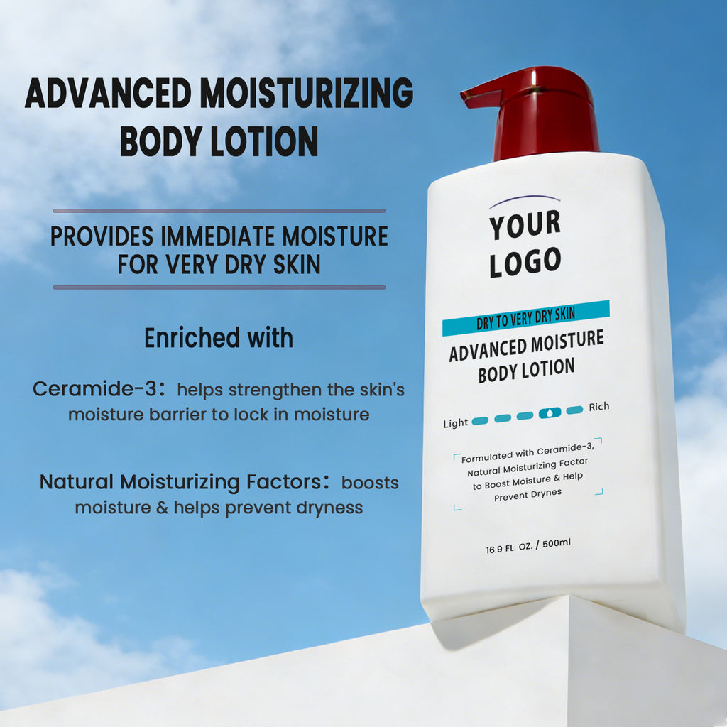 Private Label Daily Moisturizing Body Lotion Hyaluronic Acid Ceramides 24H