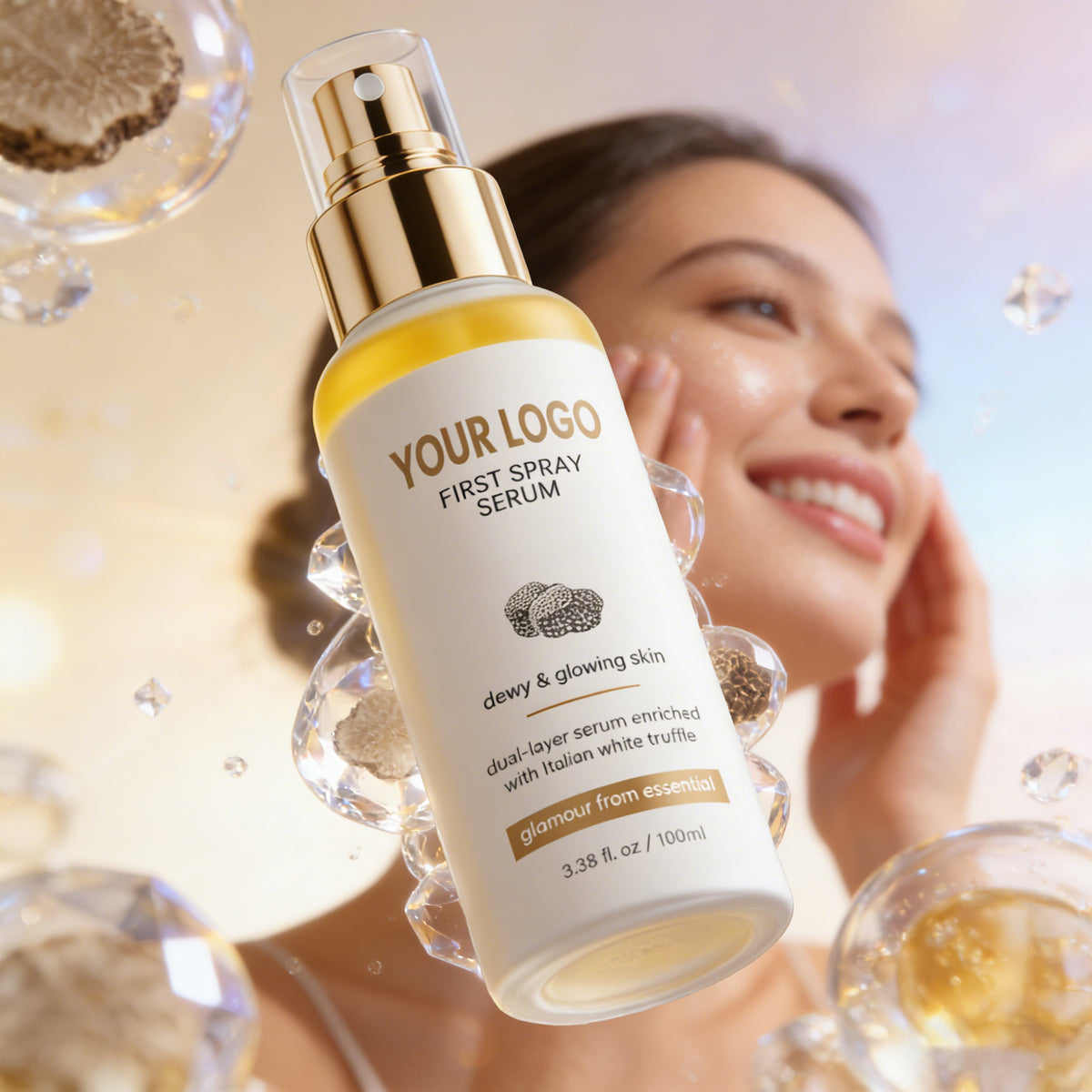 Private Label All in One Glow Spray Toner Serum Setting Mist