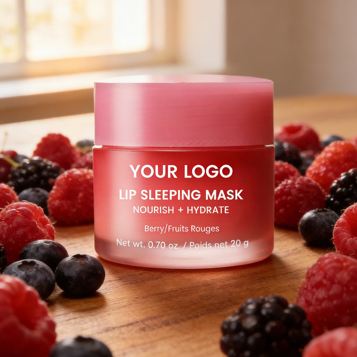 Private Label Lip Sleeping Mask Nourishing Overnight Hydration Berry