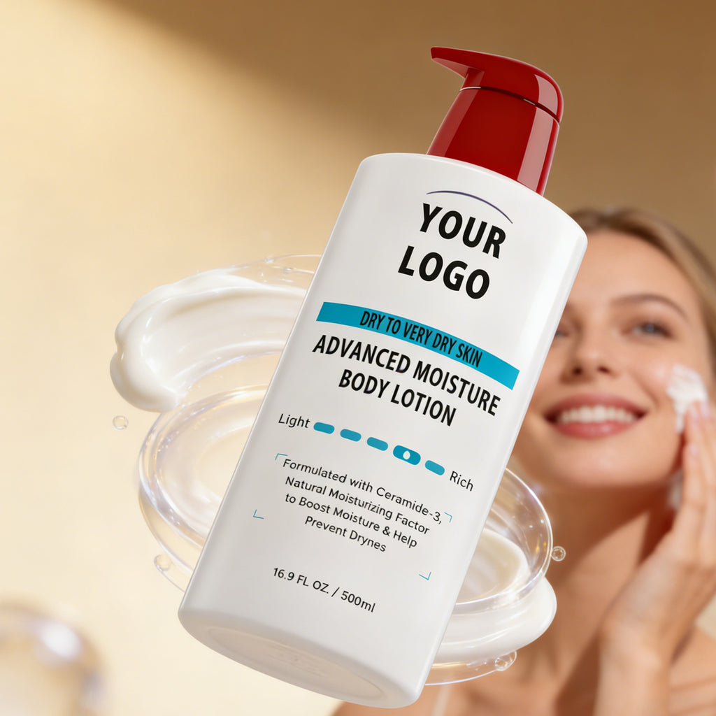 Private Label Daily Moisturizing Body Lotion Hyaluronic Acid Ceramides 24H
