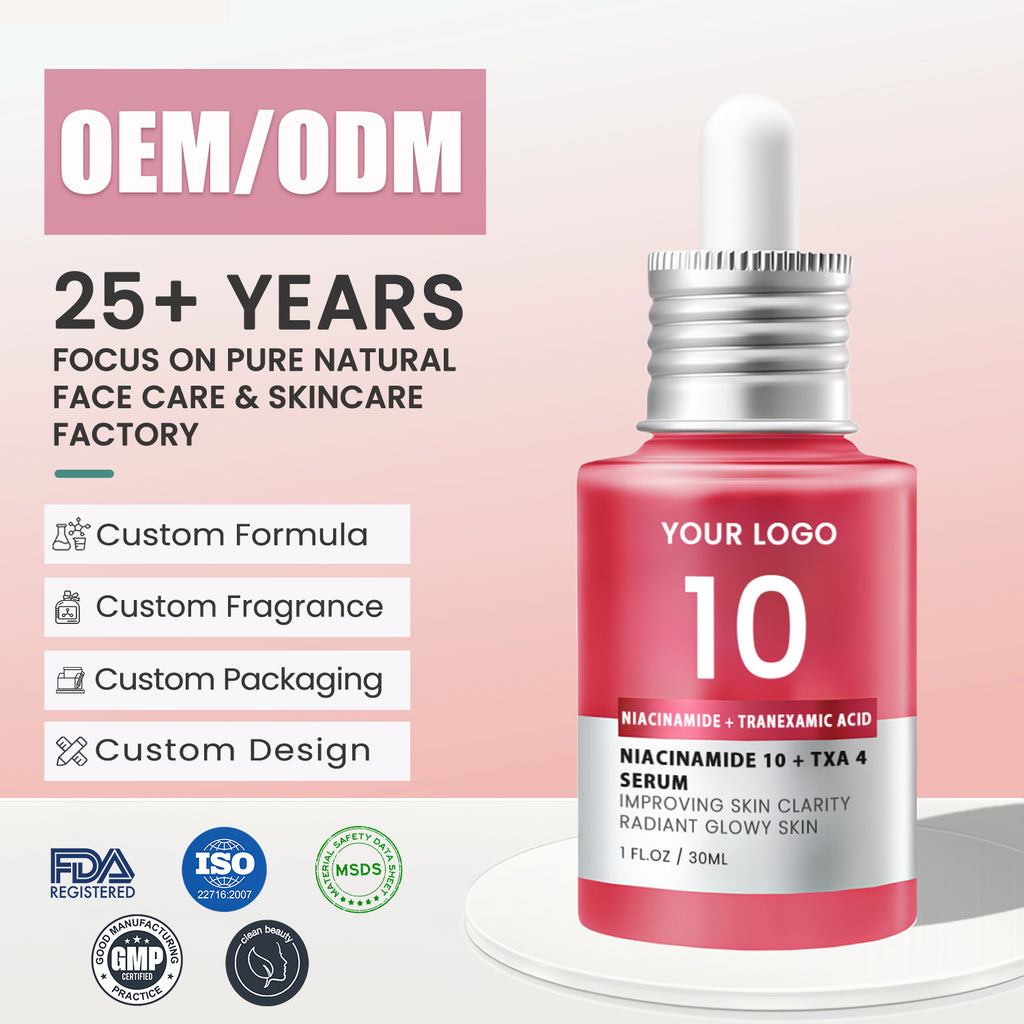 Private Label Niacinamide 10 TXA 4 Serum Brightening Glow Facial Serum