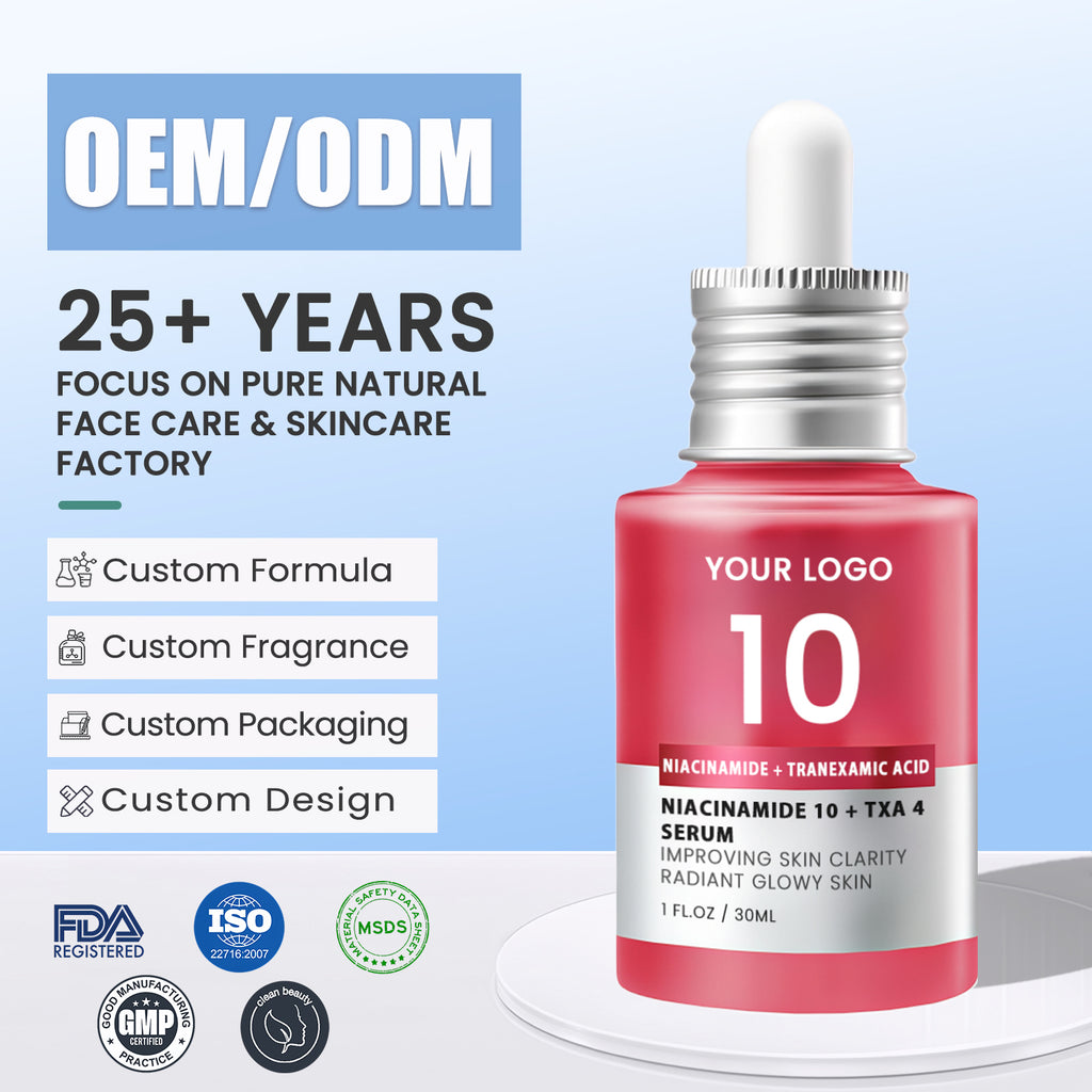 Private Label Niacinamide 10 TXA 4 Serum Brightening Glow Facial Serum