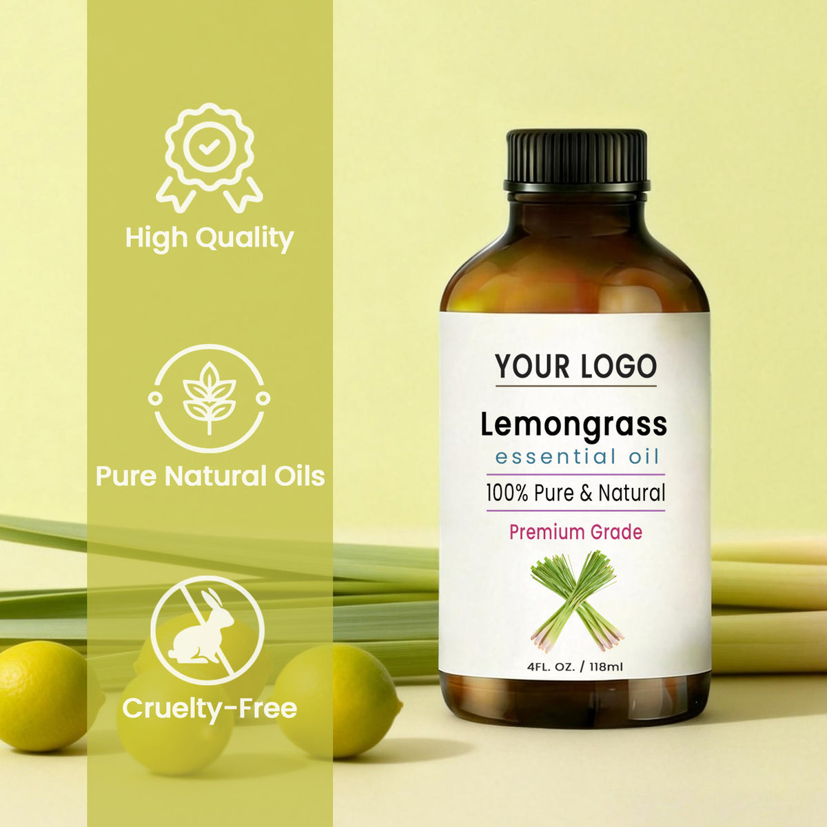 Private Label Lemongrass Essential Oil 100% Pure Natural Premium Grade OEM