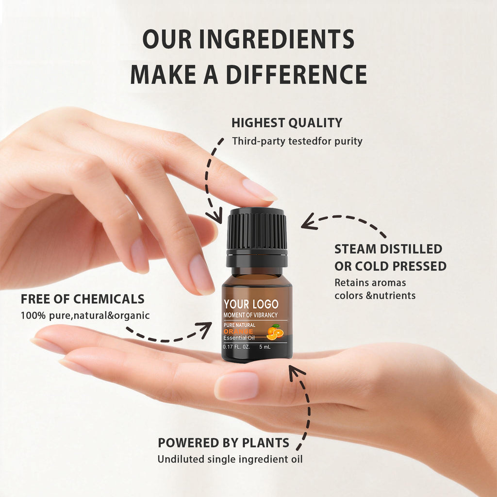 Private Label Pure Essential Oil Series Grapefruit Tea Tree Rose Organic