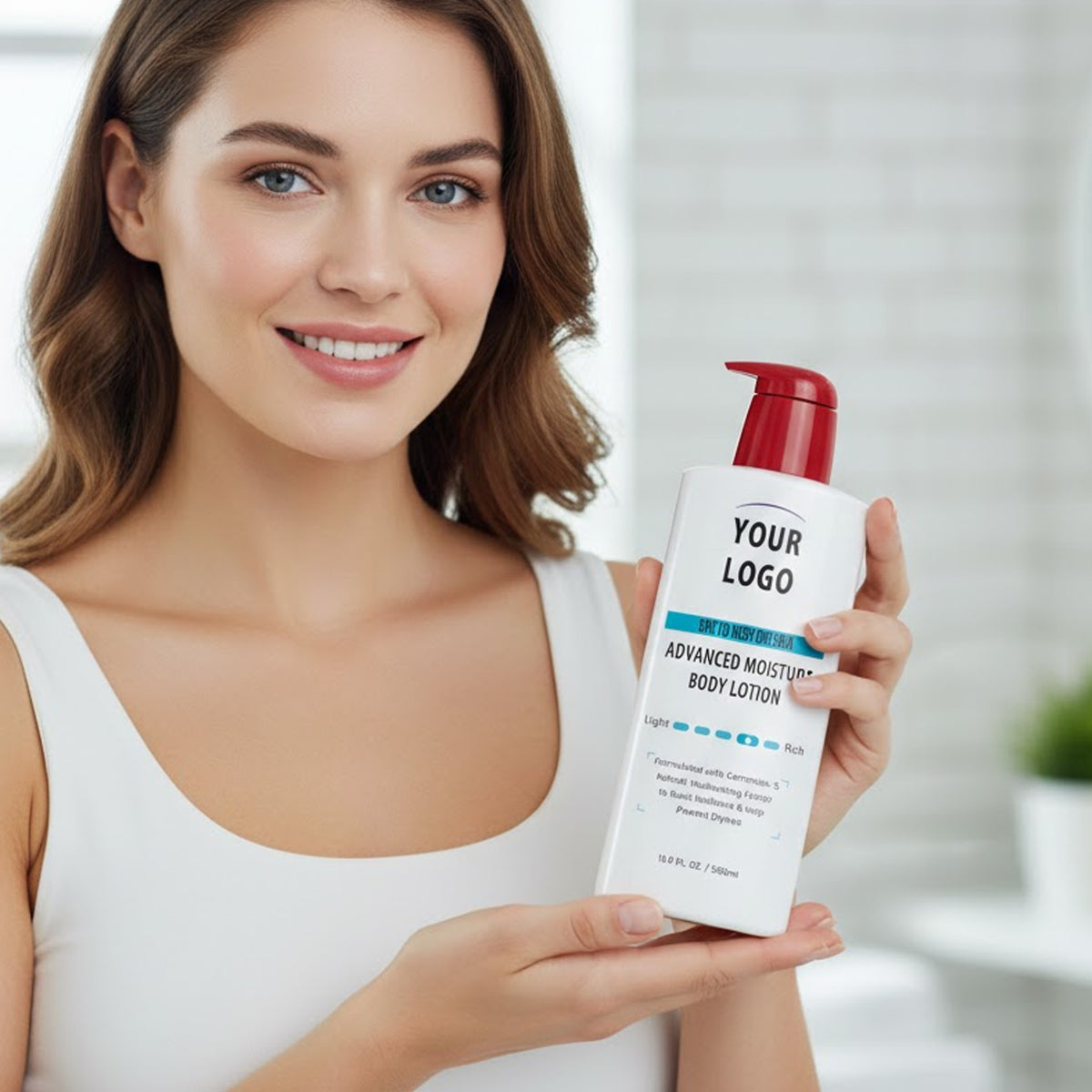 Private Label Daily Moisturizing Body Lotion Hyaluronic Acid Ceramides 24H