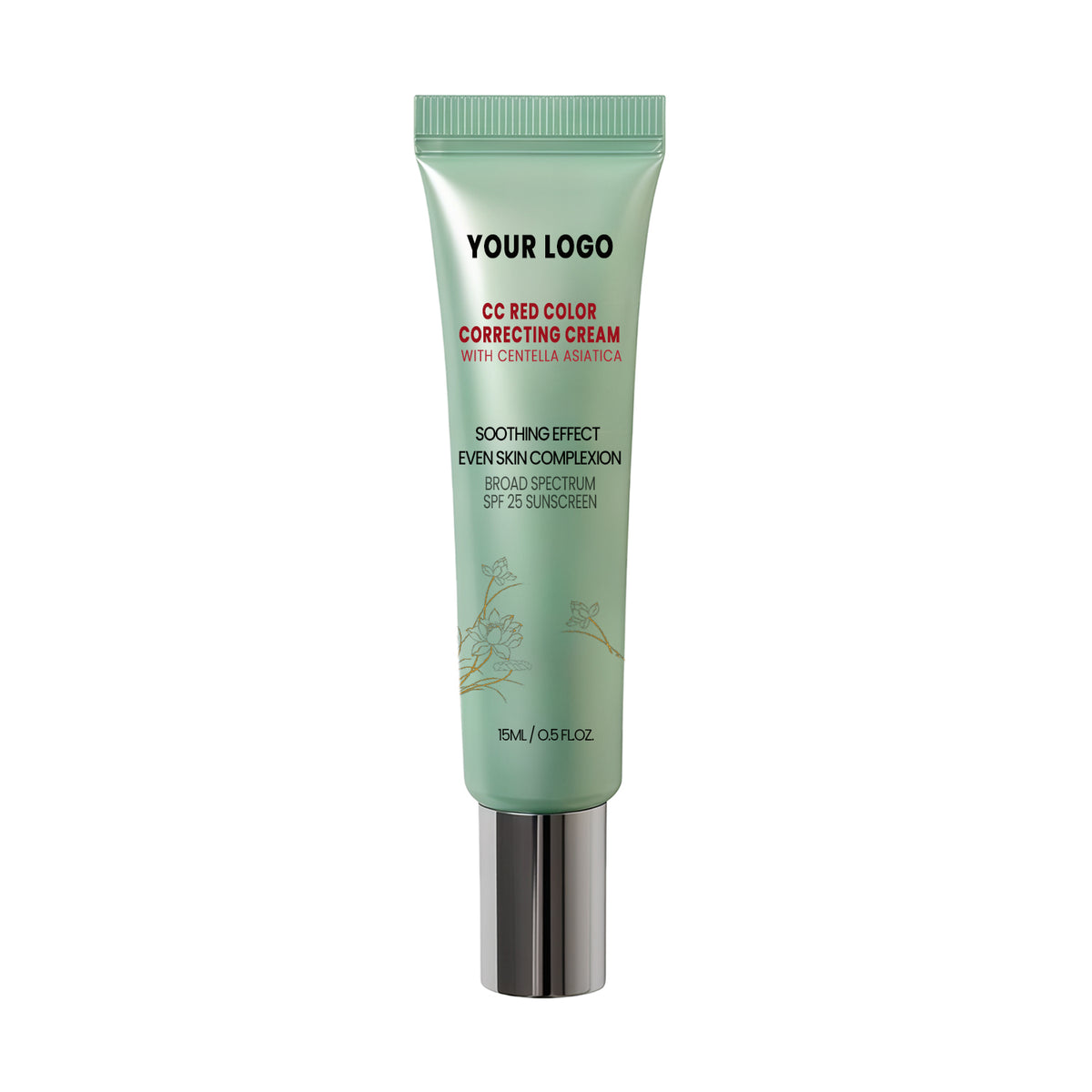 Private Label CC Red Color Correcting Cream Centella SPF 25 Soothing
