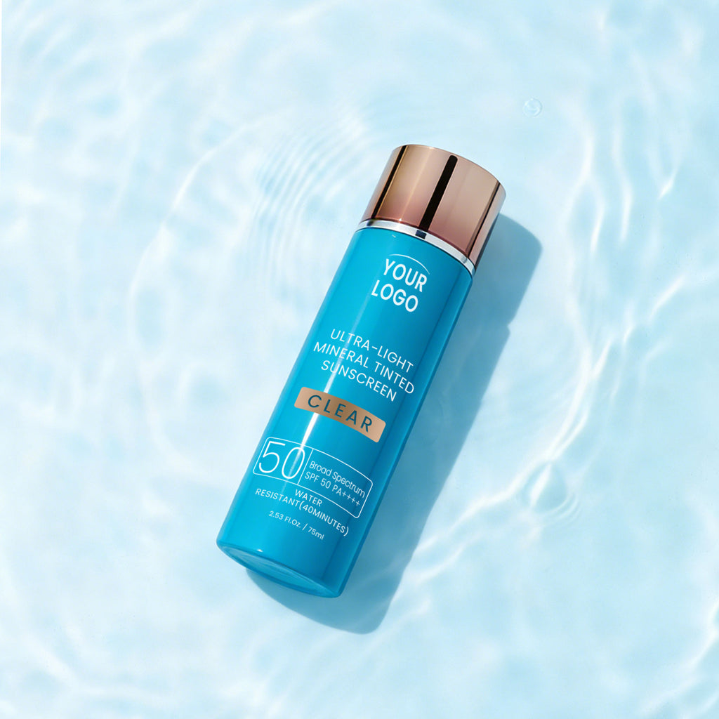 Private Label Mineral Tinted Sunscreen SPF 50 PA++++ Ultra Light Water Resistant