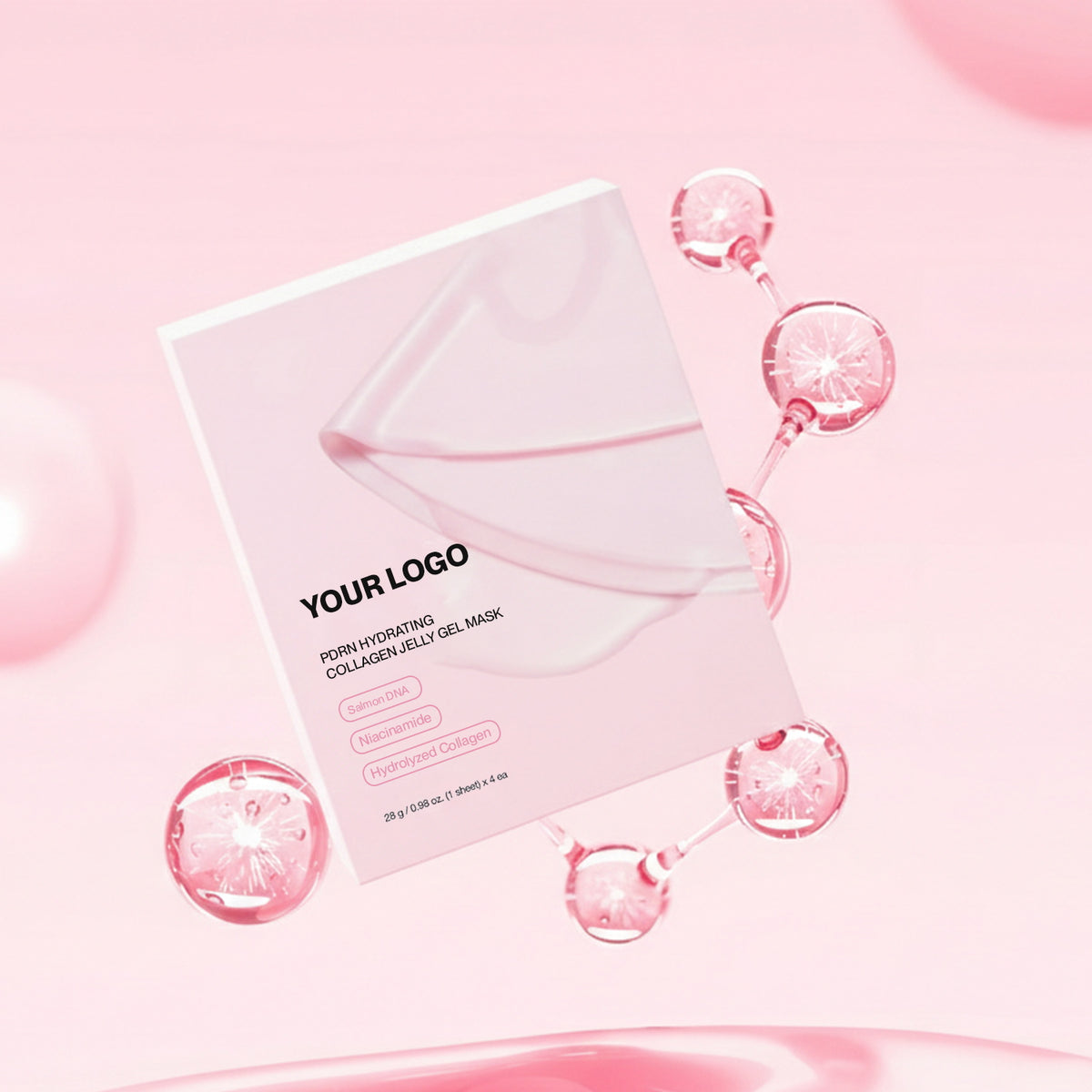 Private Label PDRN Face Mask Collagen Jelly Gel Mask Glass Glow