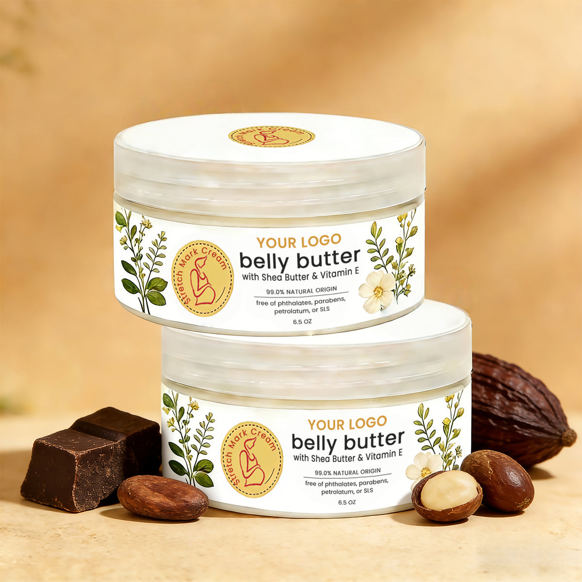 Private Label Belly Butter Pregnancy Stretch Mark Cream