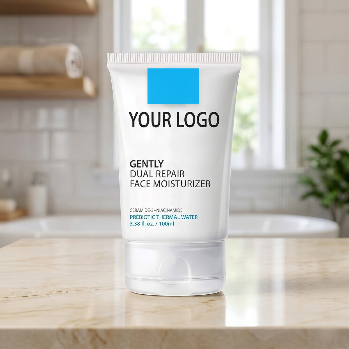 Private Label Dual Repair Face Moisturizer Ceramide Niacinamide Barrier Cream