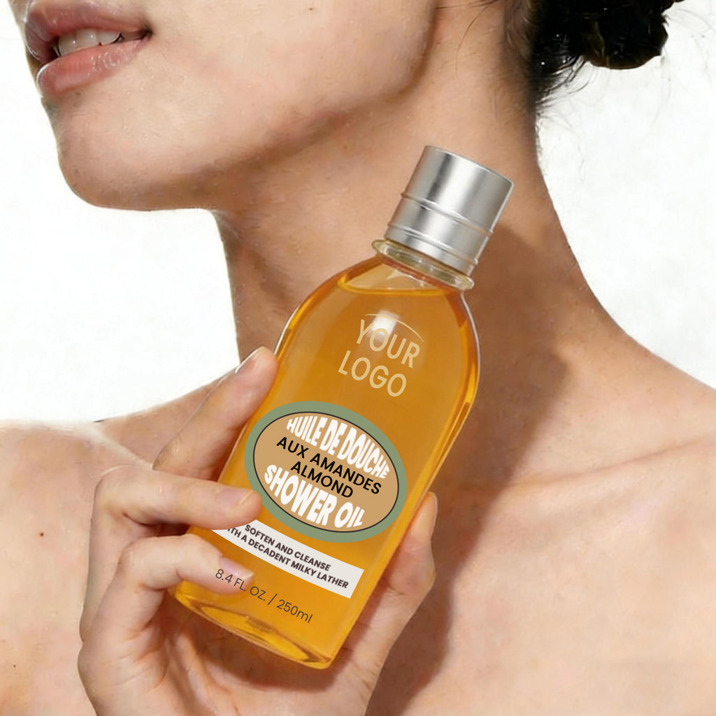 Private Label Almond Shower Oil Nourishing Cleansing Oil Normal Dry Skin