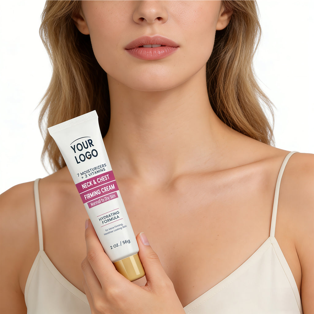 Private Label Neck and Chest Firming Cream 7 Moisturizers 3 Vitamins Hydrating