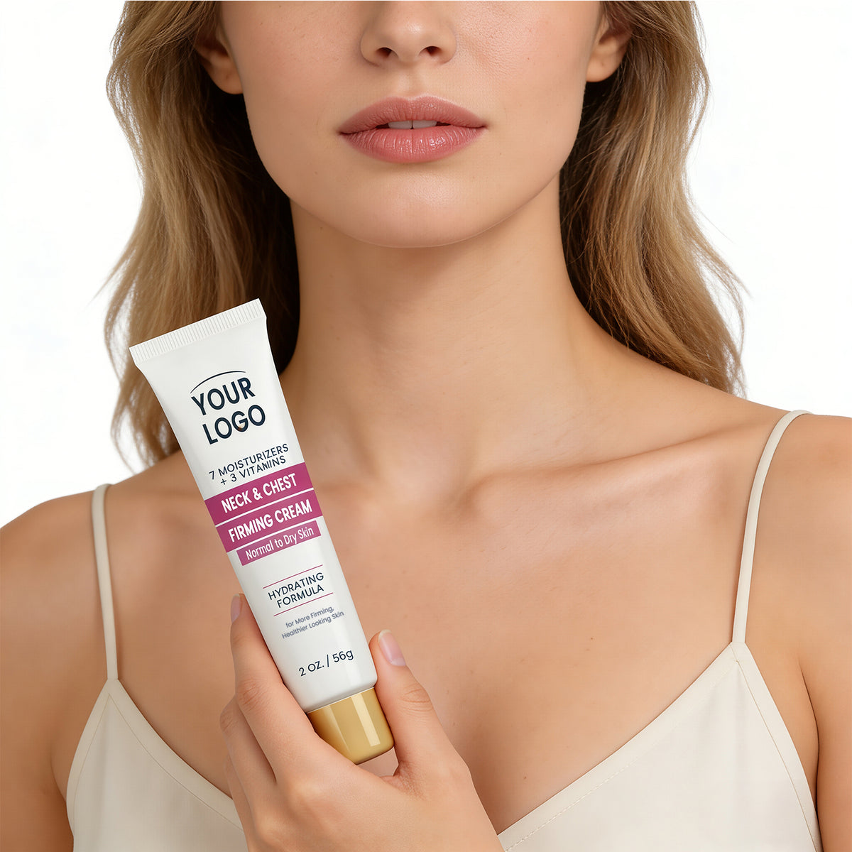 Private Label Neck and Chest Firming Cream 7 Moisturizers 3 Vitamins Hydrating