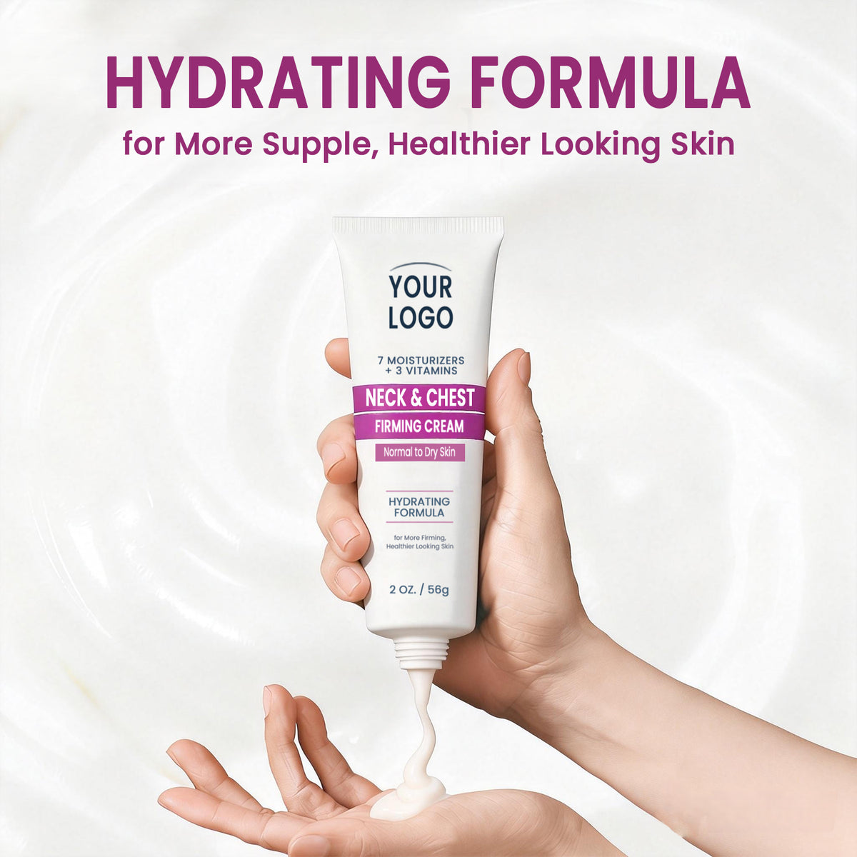 Private Label Neck and Chest Firming Cream 7 Moisturizers 3 Vitamins Hydrating